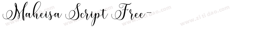 Maheisa Script Free字体转换